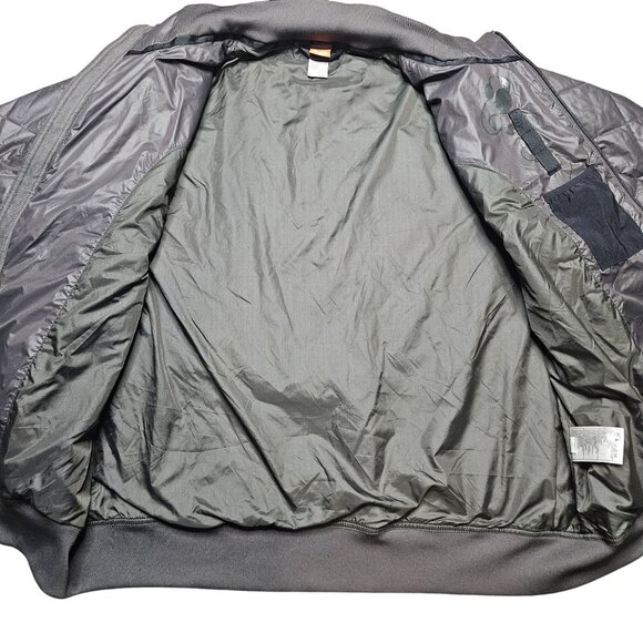 Nike Men's Puffer Jacket Y2K full Gray full zip 90's Gorpcore XXL - Picture 3 of 13